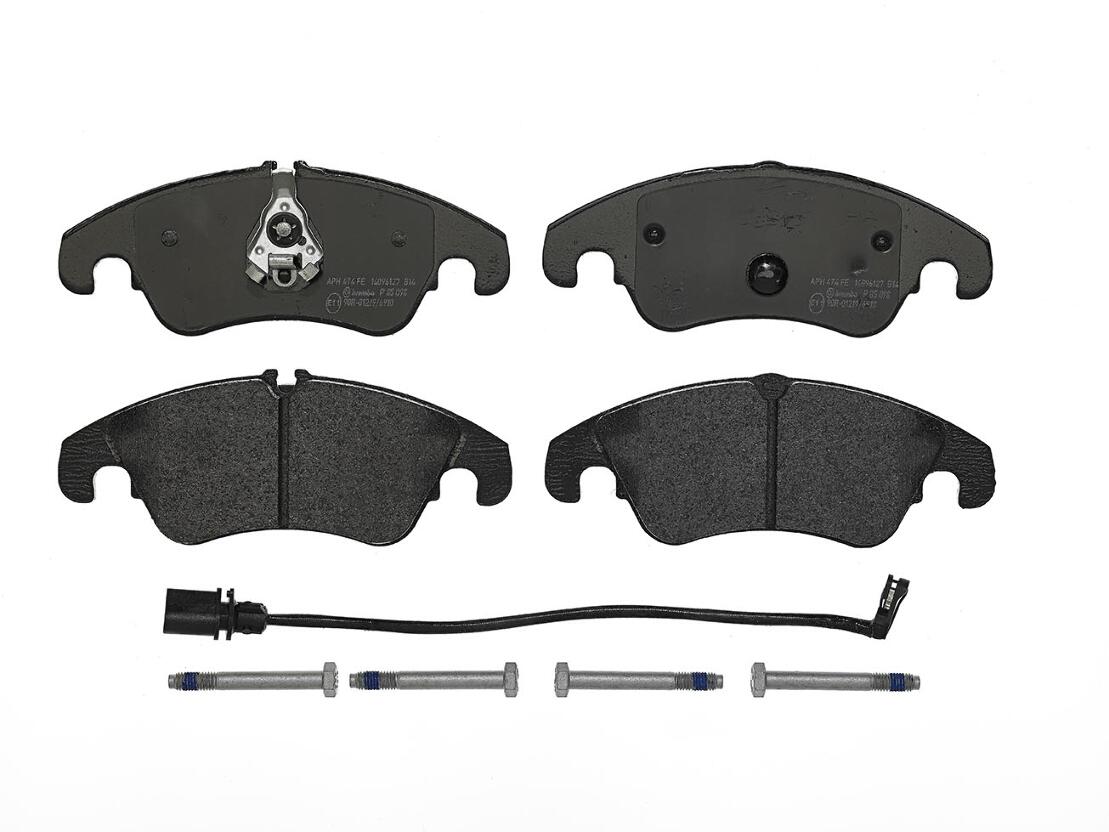 Audi Brembo Brake Set - Pads Front (Low-Metallic) 8R0698151A - Brembo P85098